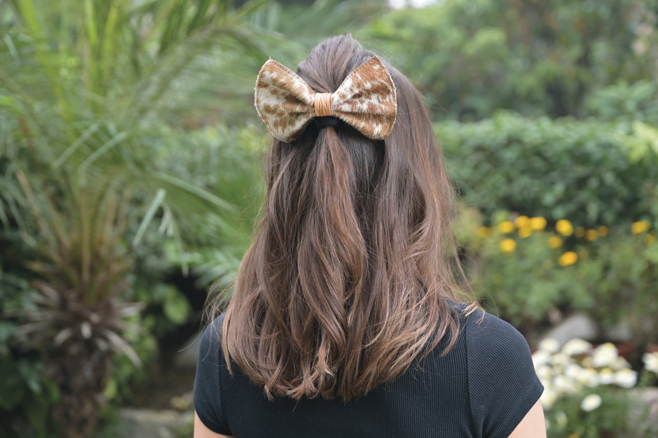 The Bow | Cowhide Bow Hair Tie