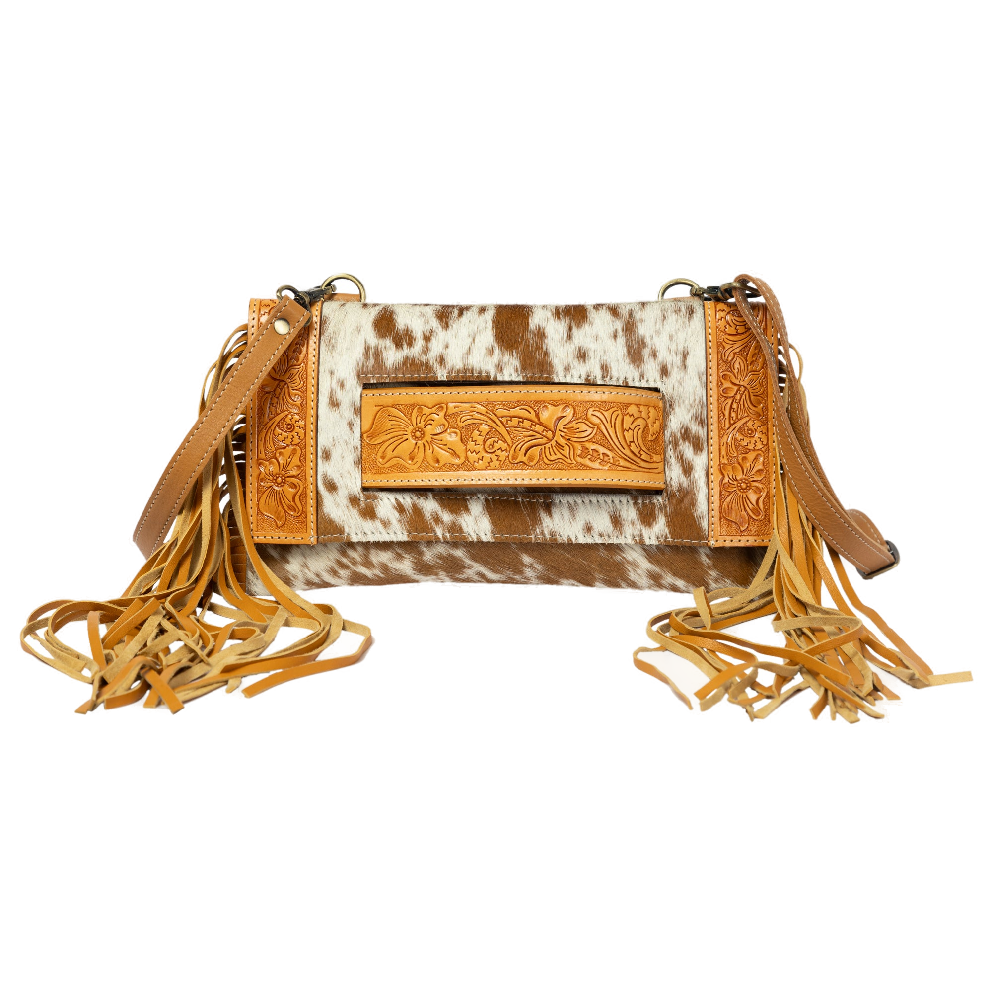 The Maraba | Cowhide Tooled Hand Clutch Bag