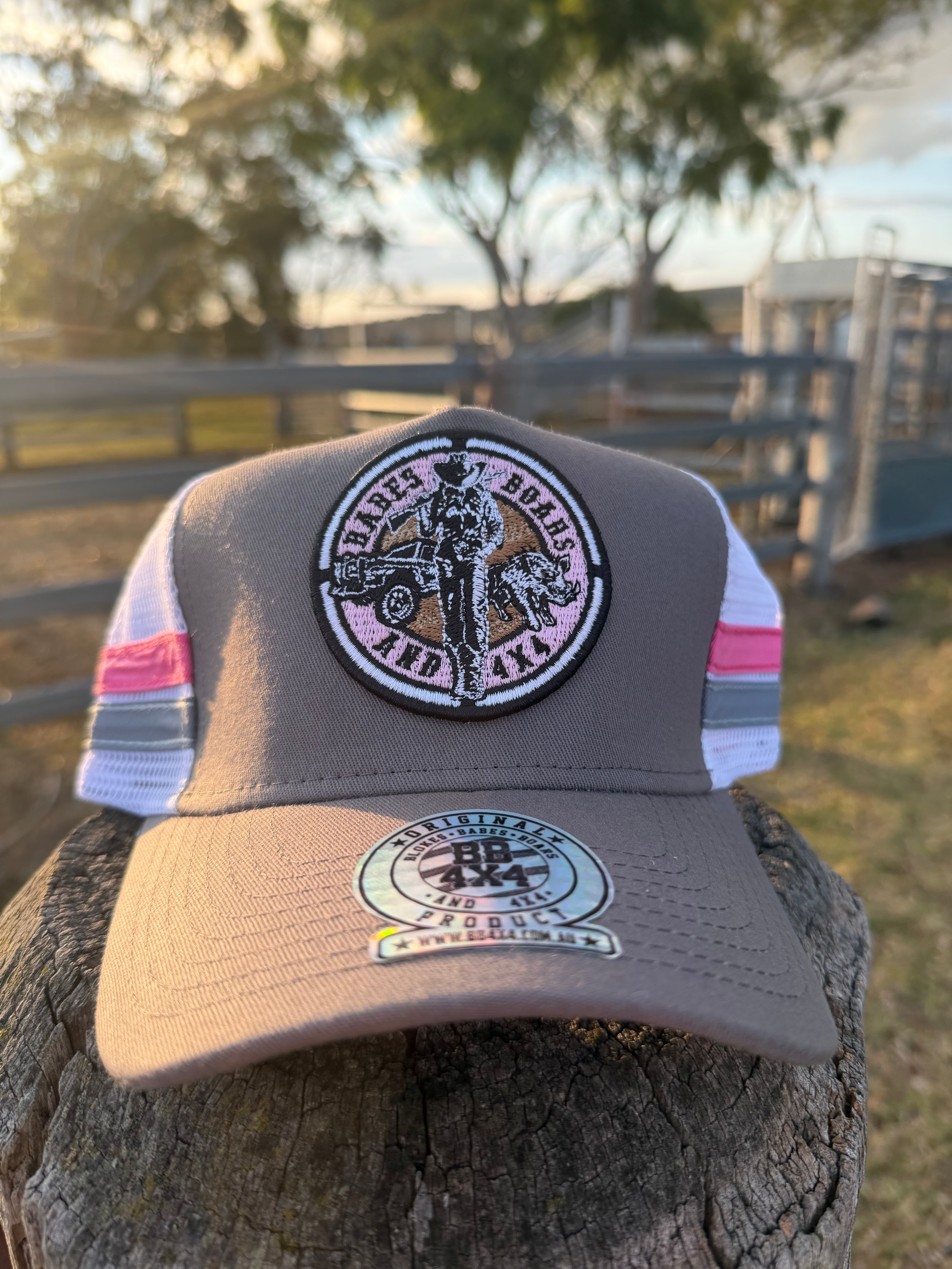 BB4x4 Babes Charcoal & Stone Trucker Hat