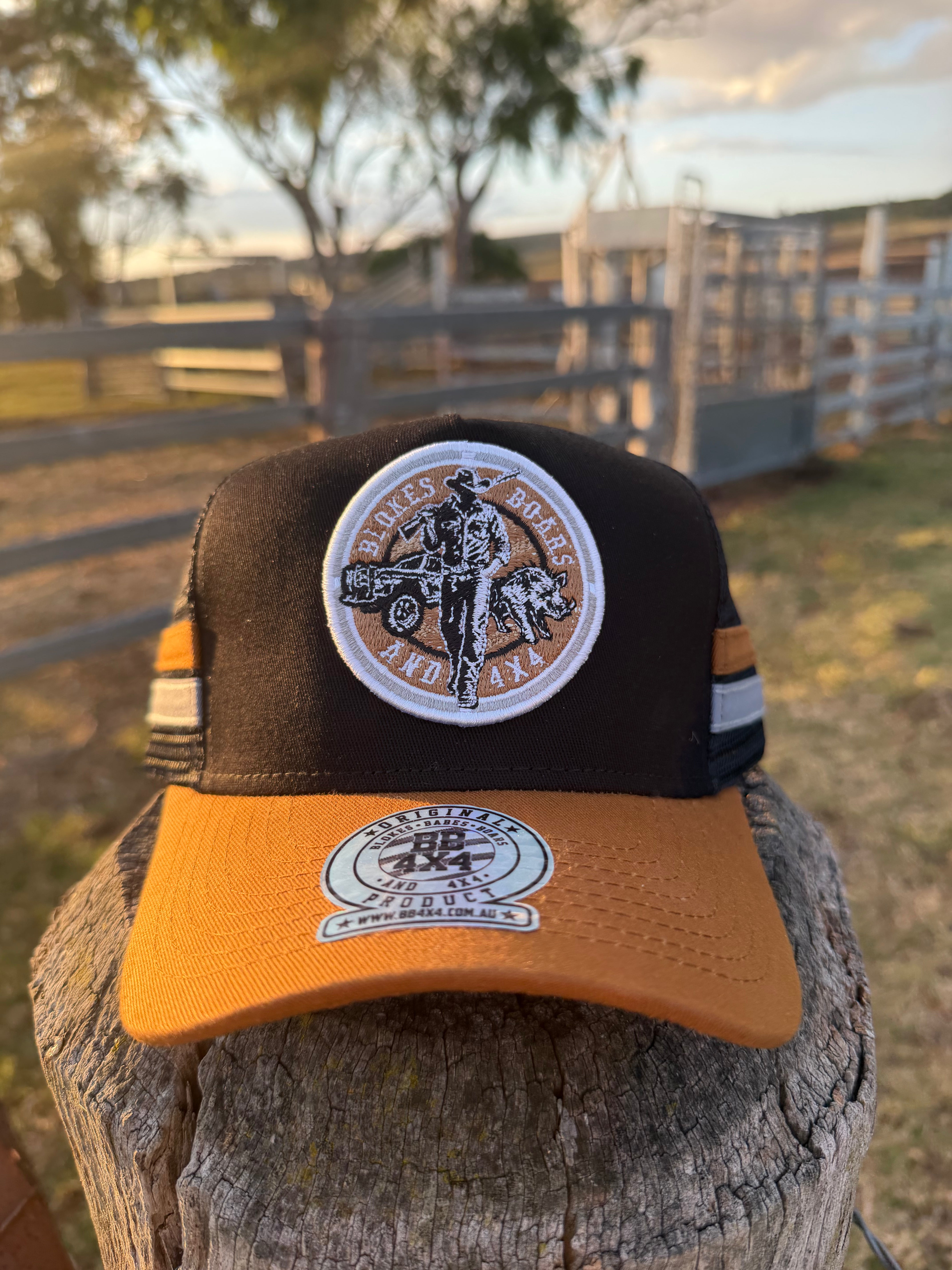 BB4x4 Blokes Classic Brown Tip Trucker Hat
