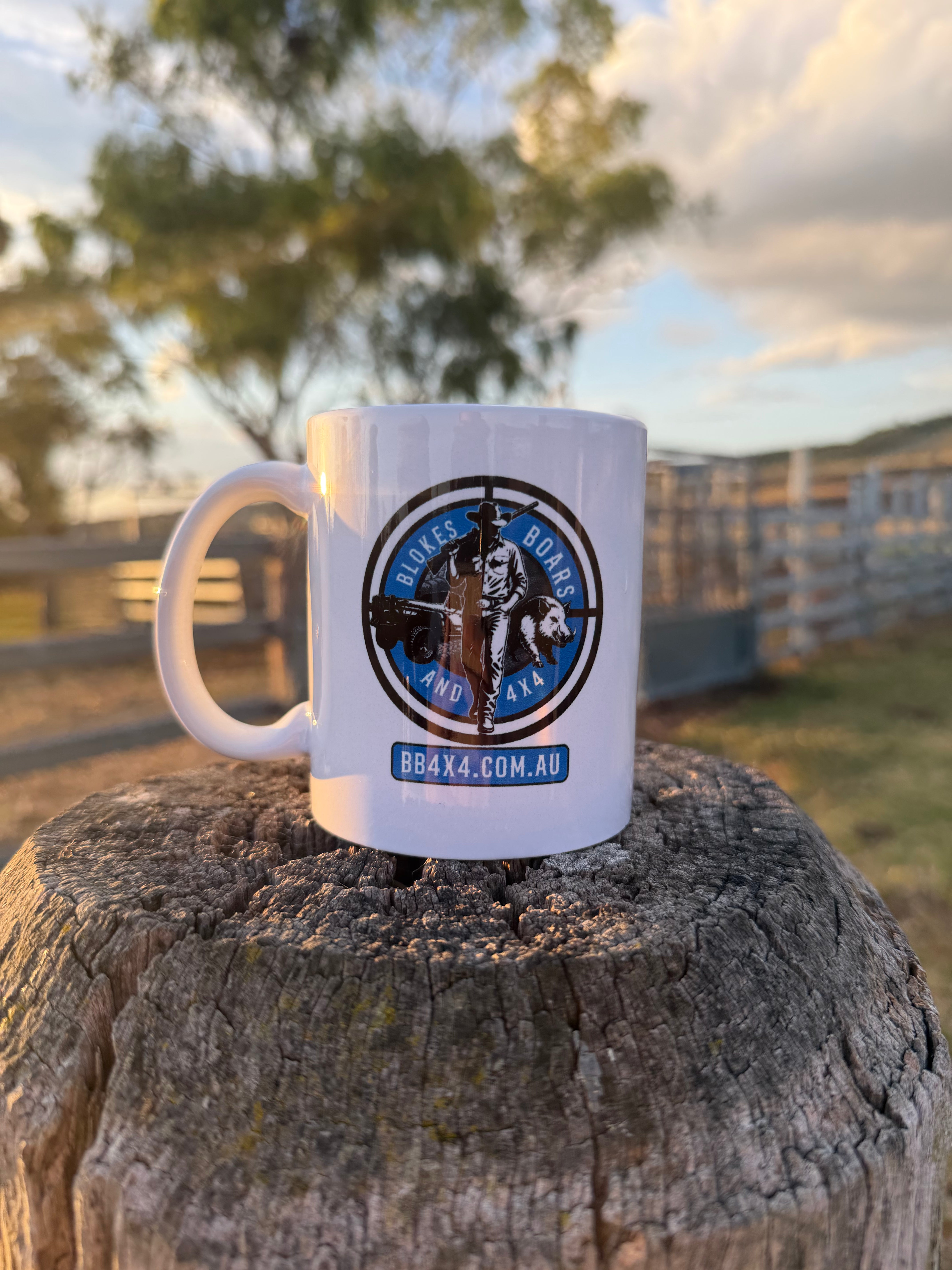 Blokes, Boars & 4x4 Blue Roundel Mug