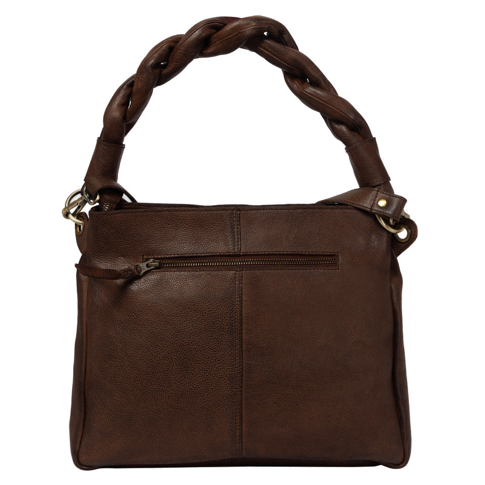 The Callan | Woven Washed Leather Hobo Bag