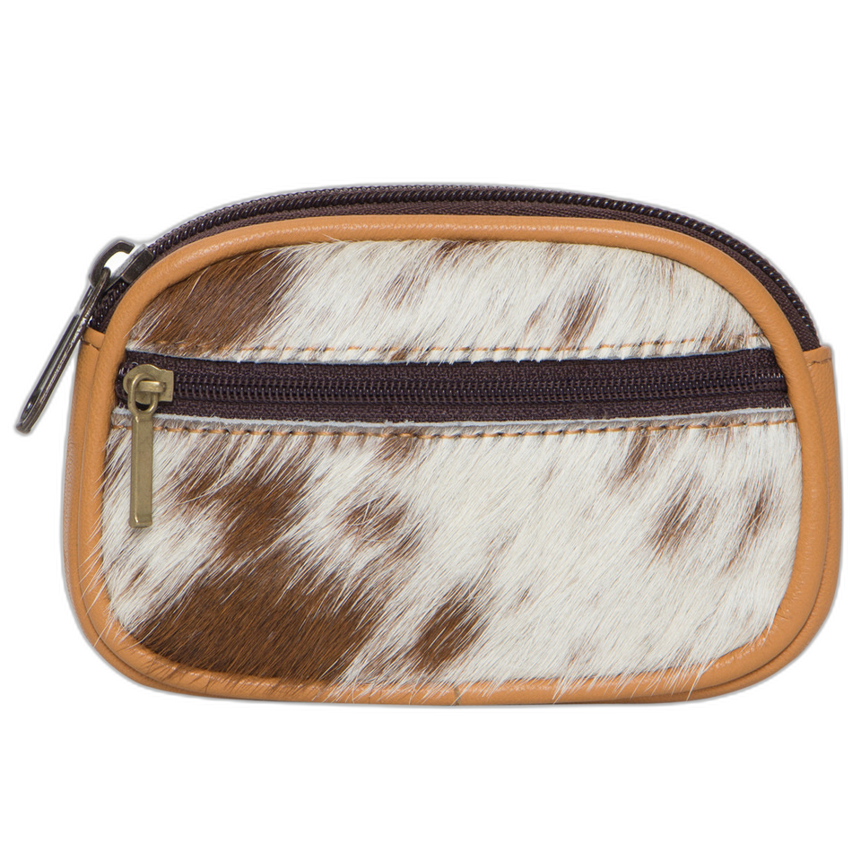 Cowhide Zippered Card Case | CA08