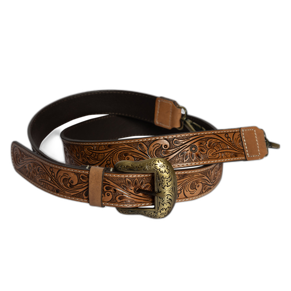 The Adjustable Strap | Tooled Leather Bag Strap