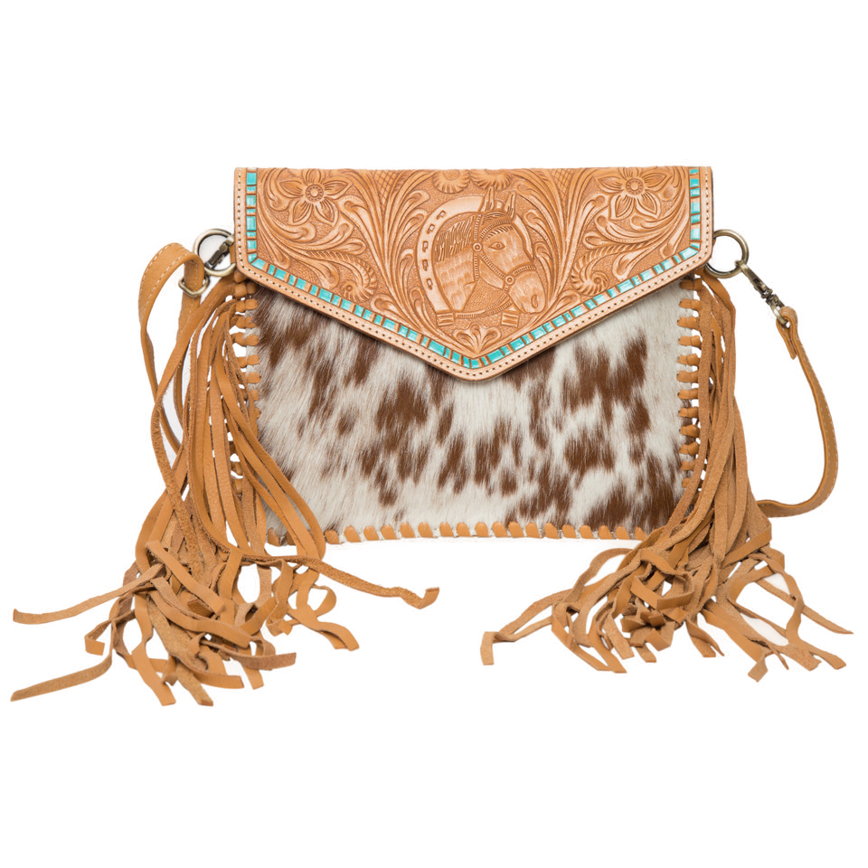 The Calbuco | Tooling Leather Cowhide Flap Bag