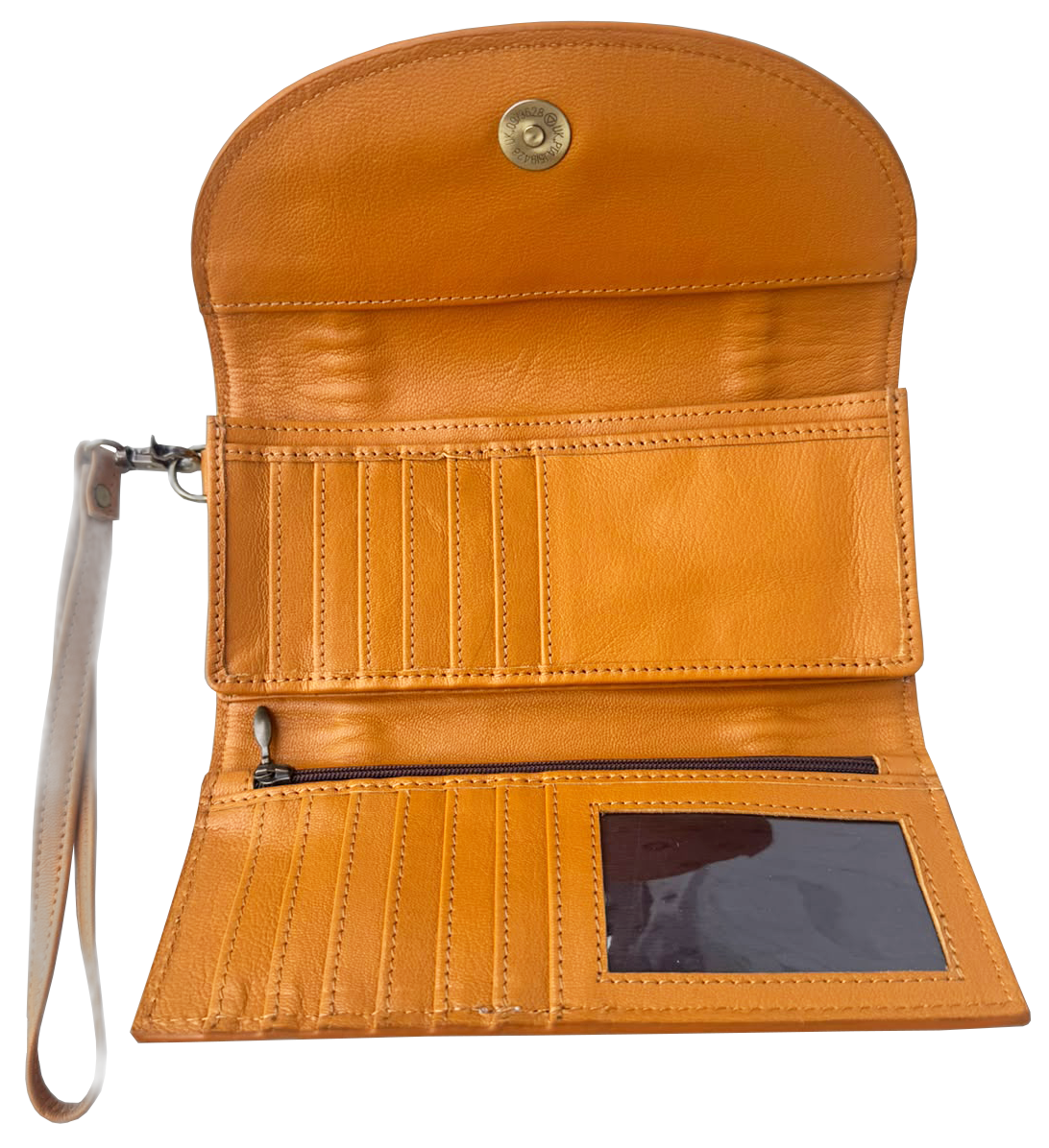 The Mateo | Tooling Leather Cowhide Trifold Wristlet Wallet