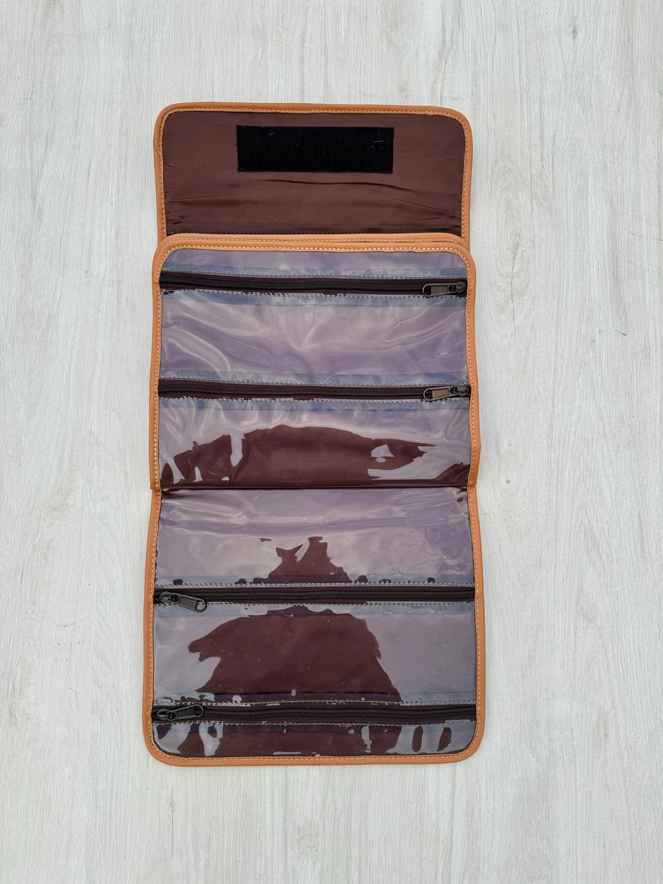 The Vanity | Cowhide Makeup Bag