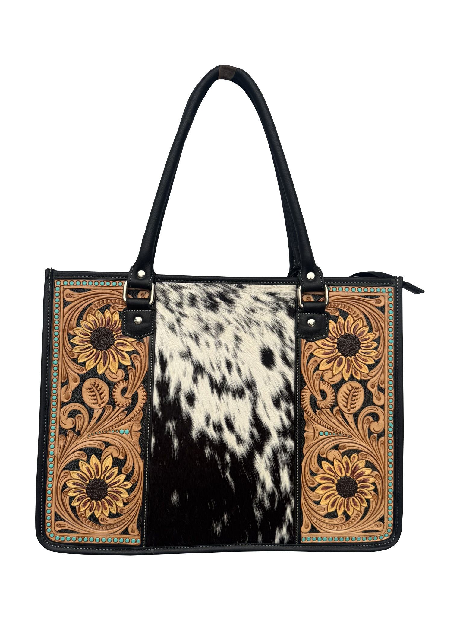 The Tabasco | Cowhide Sunflower Tooled Leather Big Bag