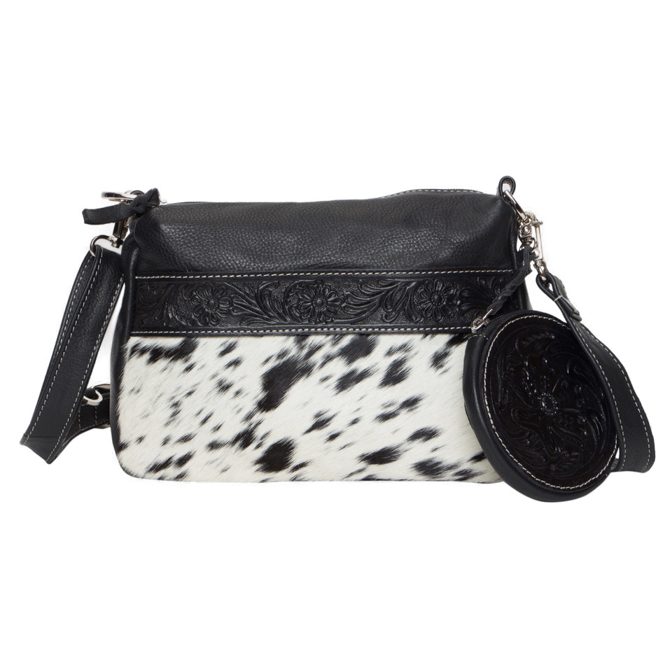 The Punata | Tooling Leather Cowhide Camera Bag with Coin Purse