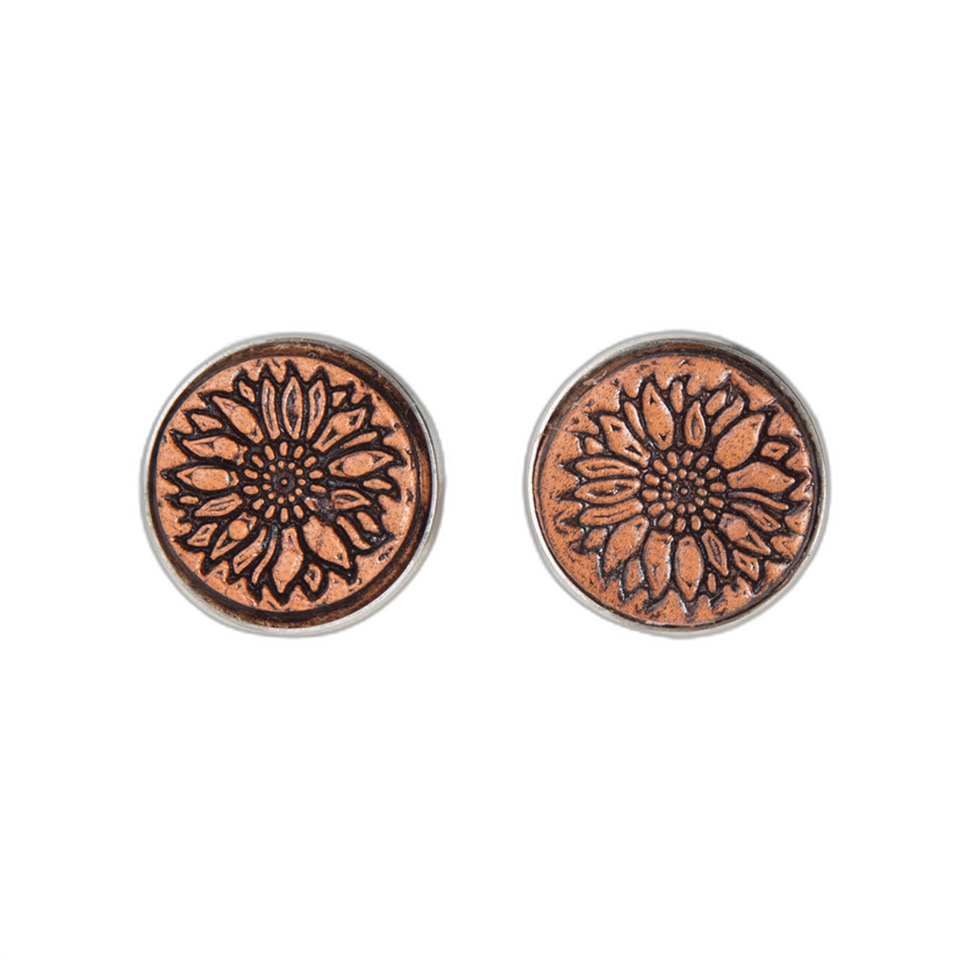 The Tooled Stud | Leather Stud Earrings