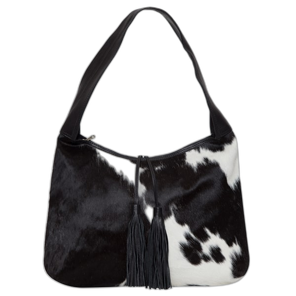 The Athens | Cowhide Tote Bag with Tassel