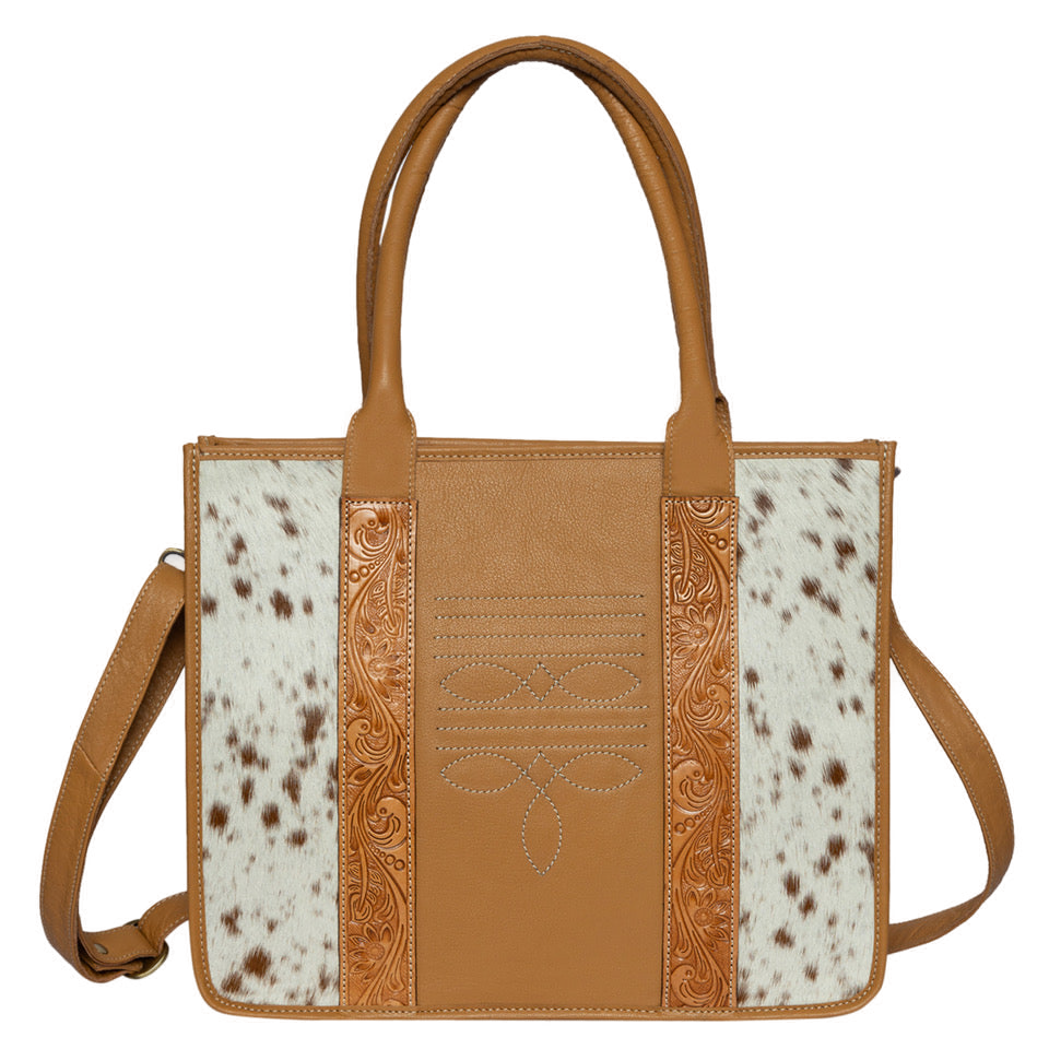 The Norman | Tooling Leather Cowhide Boot Stitch Bag