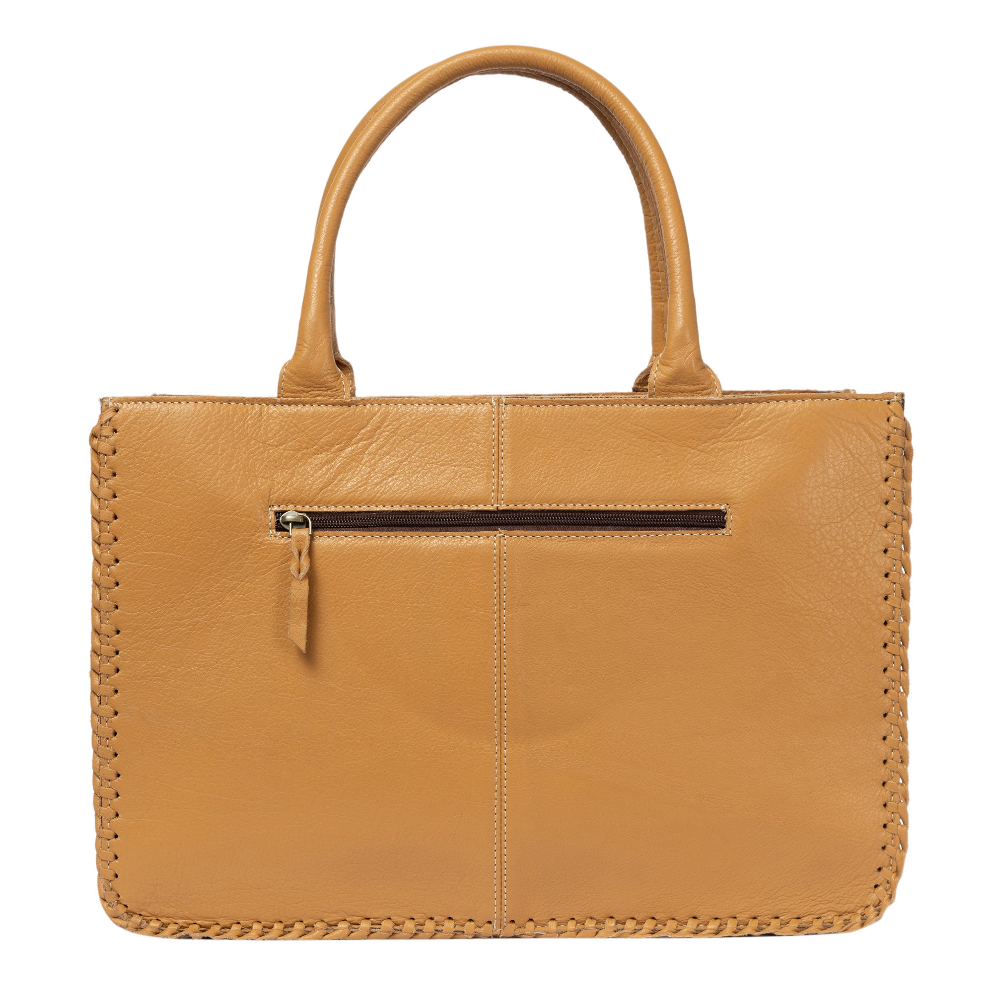 The Sicily | Cowhide Big Bag With Tooled Cutwork
