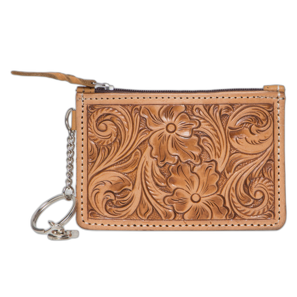 Tooled Leather Card & Coin Purse | CA09