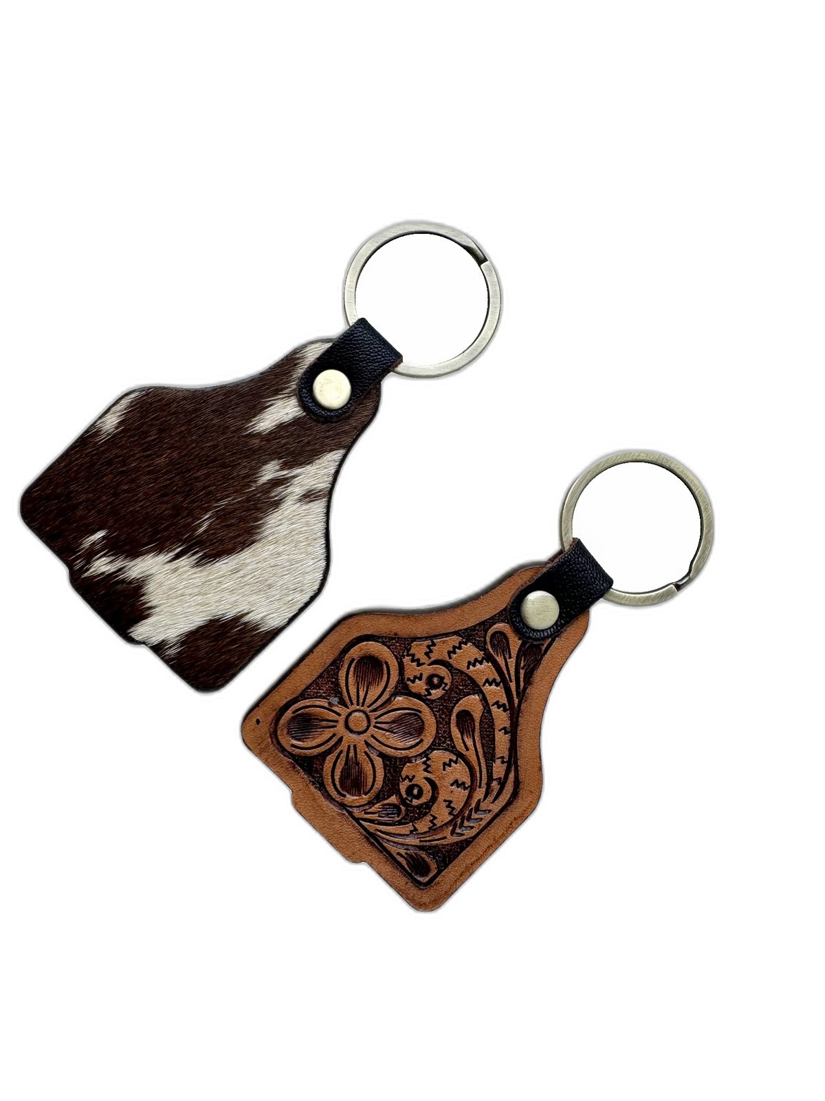 The Cattle Tag | Tooled Leather Keyring
