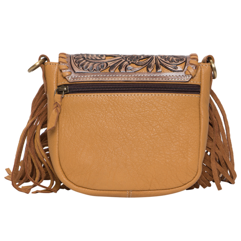 The Hand Carved Sling | Tooling Leather Flap Bag