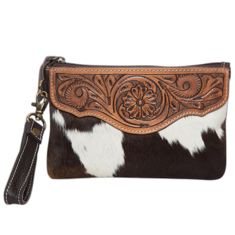 The Para | Tooling Leather Cowhide Clutch