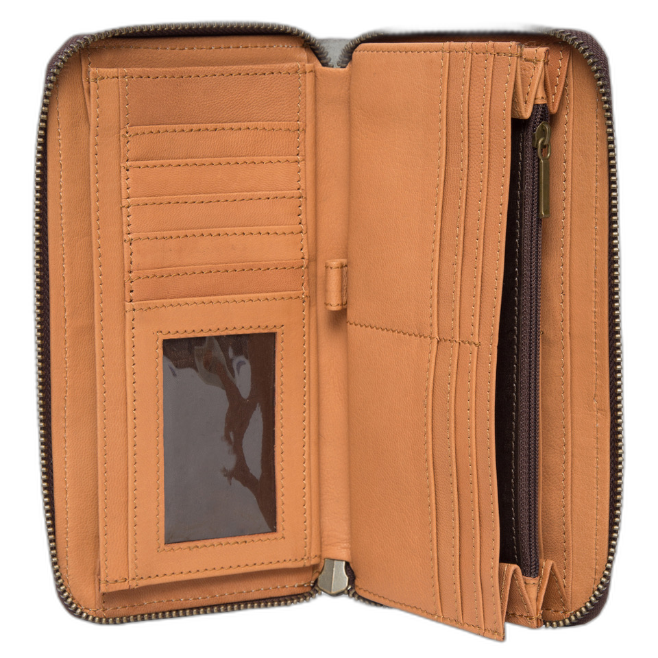 The Saddlecraft | Grey Saddle Blanket Zippered Wallet