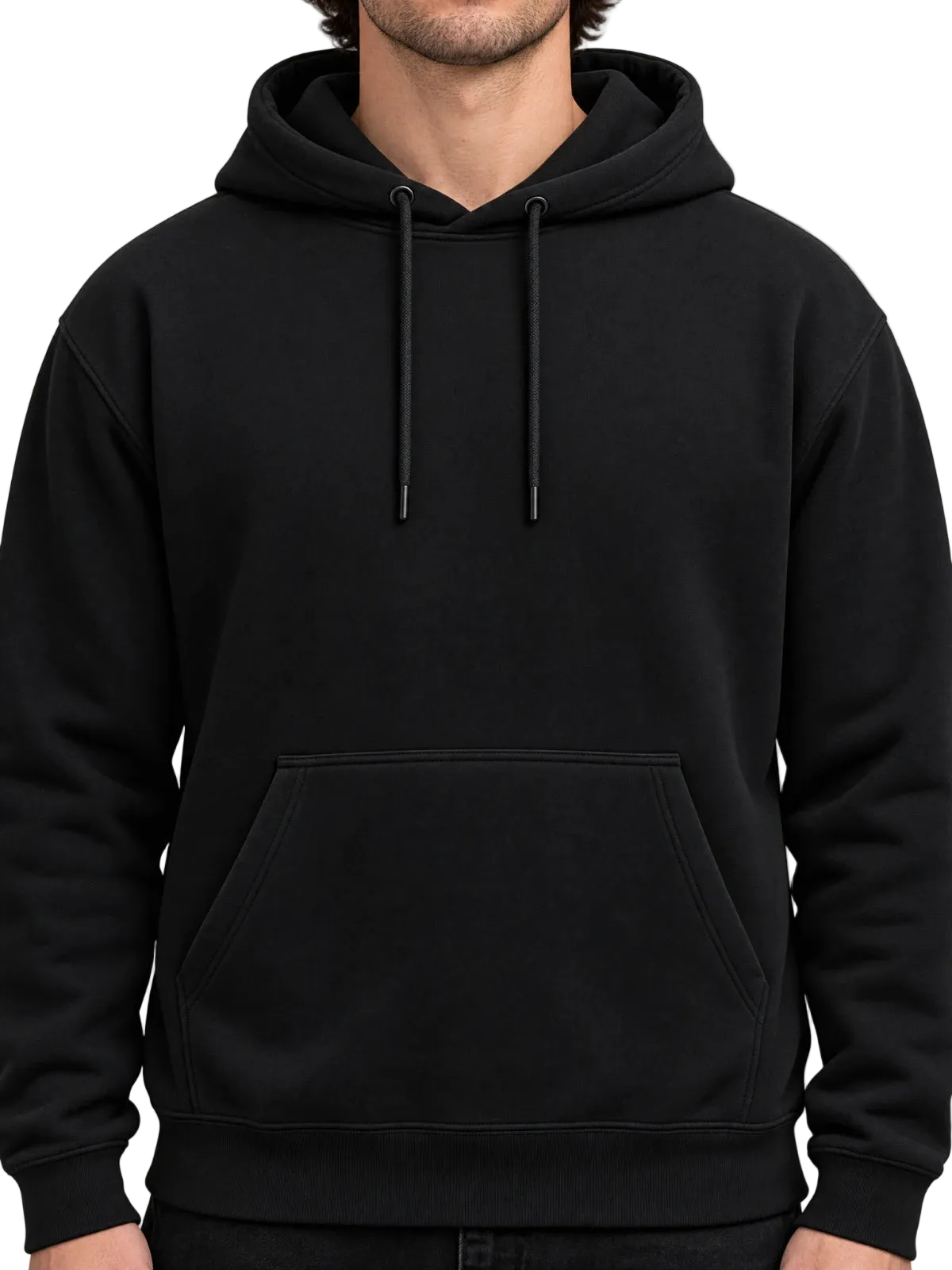 BB4x4 black hoodie, front