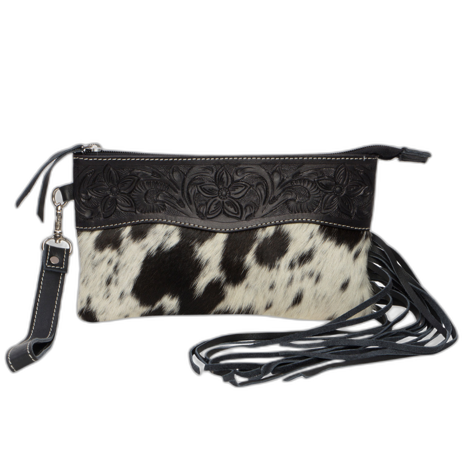 The Salvador | Tooling Leather Tassel Clutch