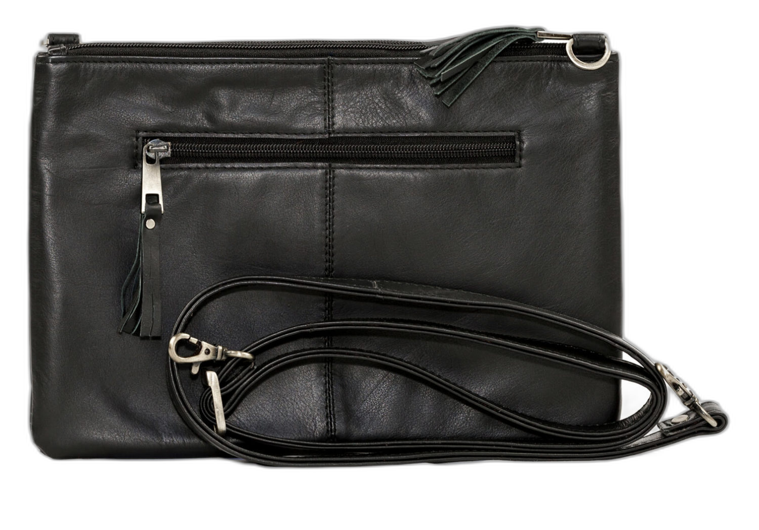 The London | Double Zipper Cowhide Handbag