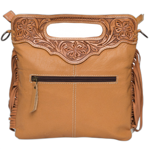The Cali | Tooling Leather Sling Cowhide Bag without Fringes