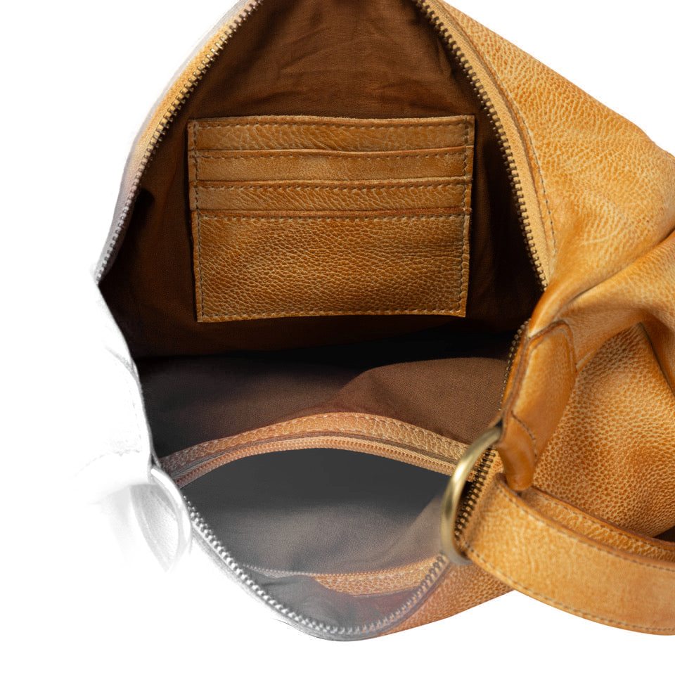 The Clara | Woven Washed Leather Sling Bag