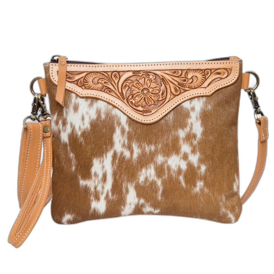 The Costa Rica | Tooling Leather Cowhide Clutch Bag