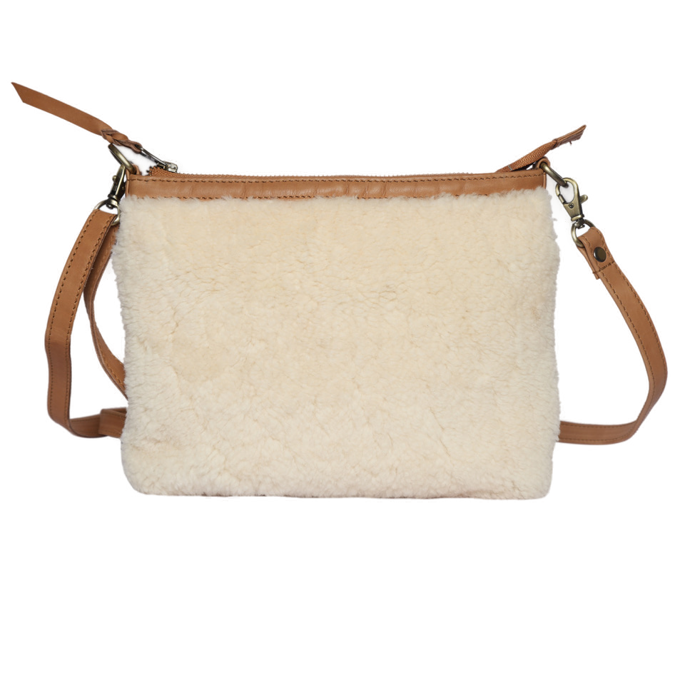 The Shearling Sling | Shearling Fur and Leather Sling Bag