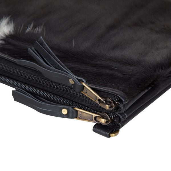 The London | Double Zipper Cowhide Handbag