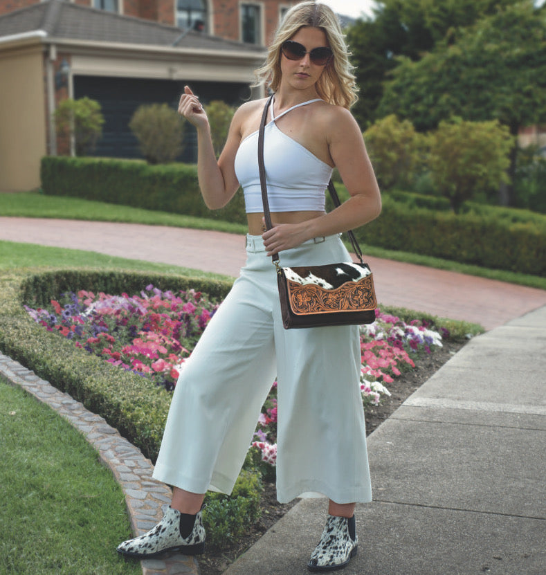 The Valencia | Tooling Leather Rectangular Flap Bag