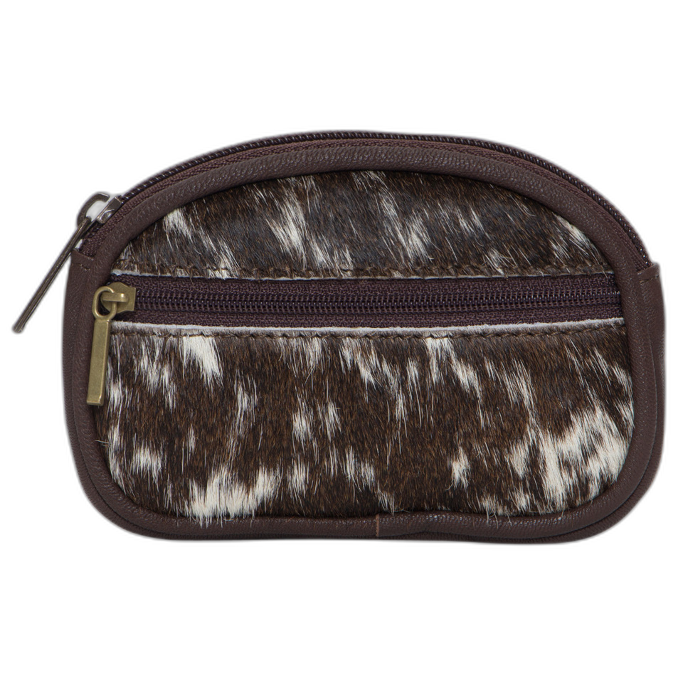 Cowhide Zippered Card Case | CA08