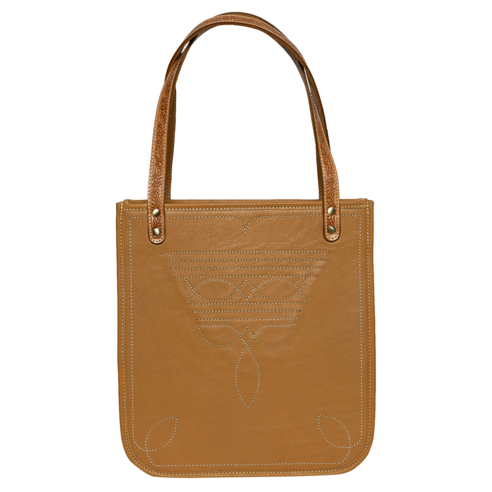 The Edmond | Tooling Leather Boot Stitch Bag