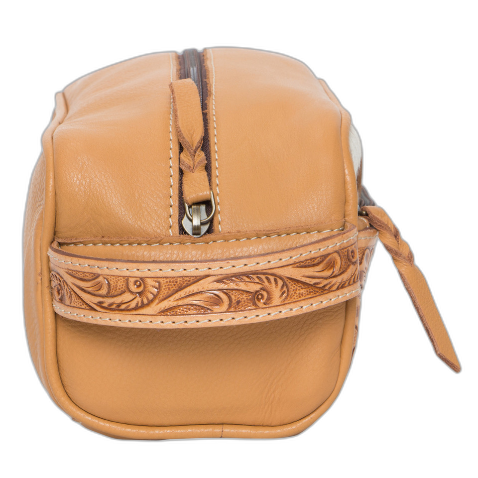 The Coro | Tooled Cowhide Toiletries Bag
