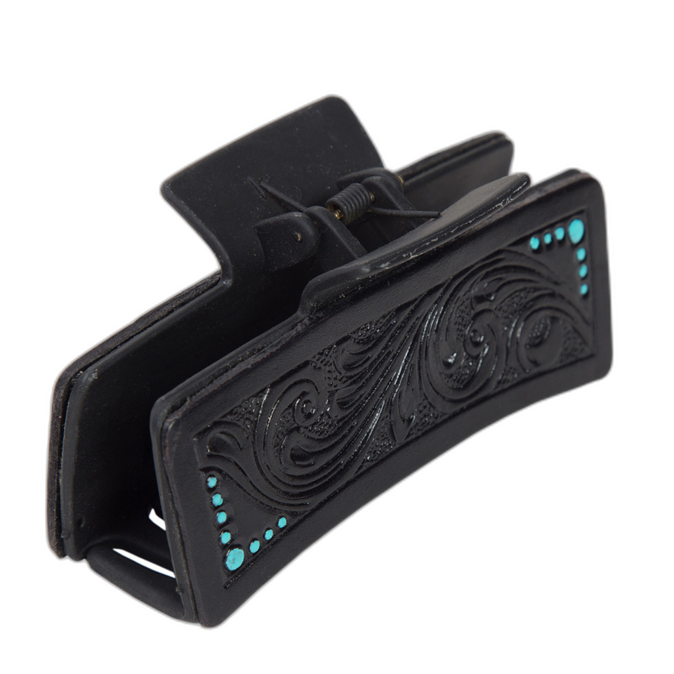 The Clip | Tooled Leather Hair Clip