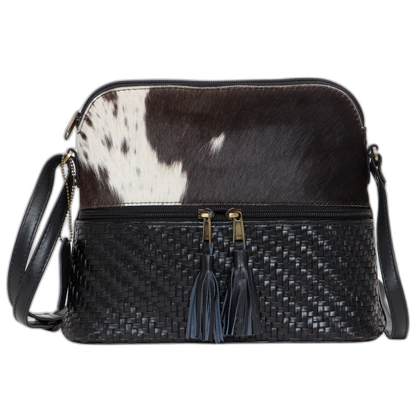 The Finland | Front Zipper Cowhide Sling Bag