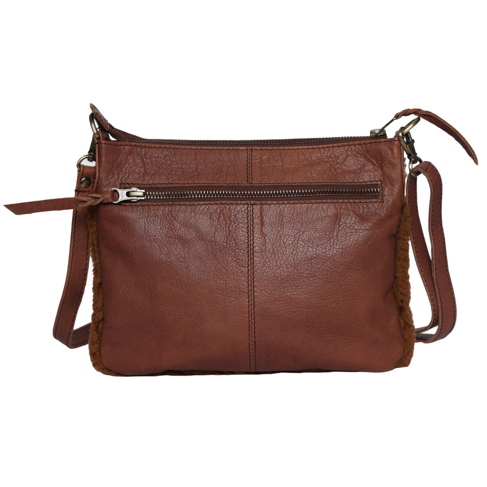 The Shearling Sling | Shearling Fur and Leather Sling Bag