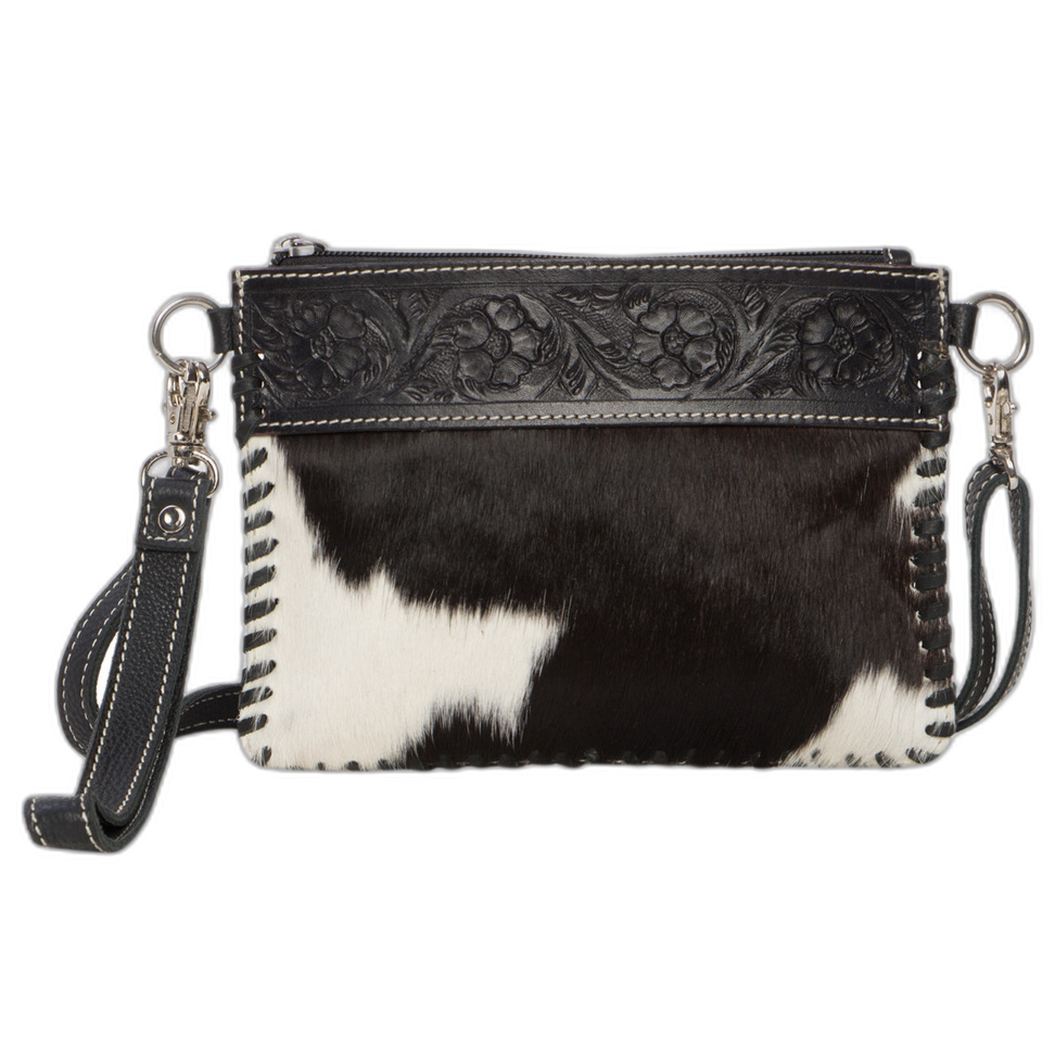 The Volcan | Tooling Leather Cowhide Small Clutch Bag