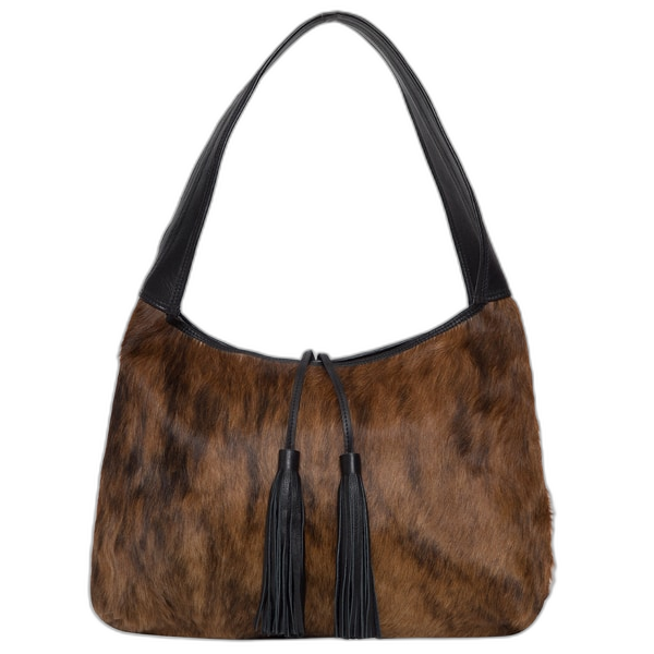 The Athens | Cowhide Tote Bag with Tassel