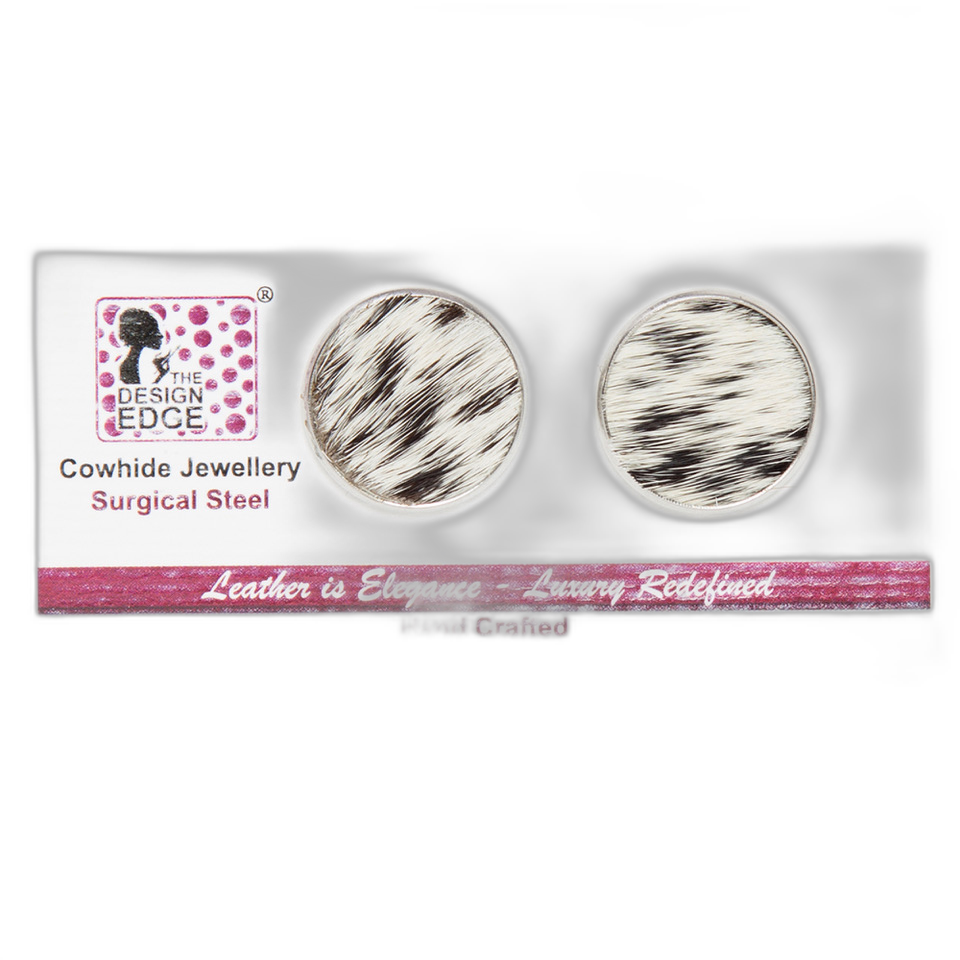 The Nairobi | 16mm Cowhide Stud Earrings