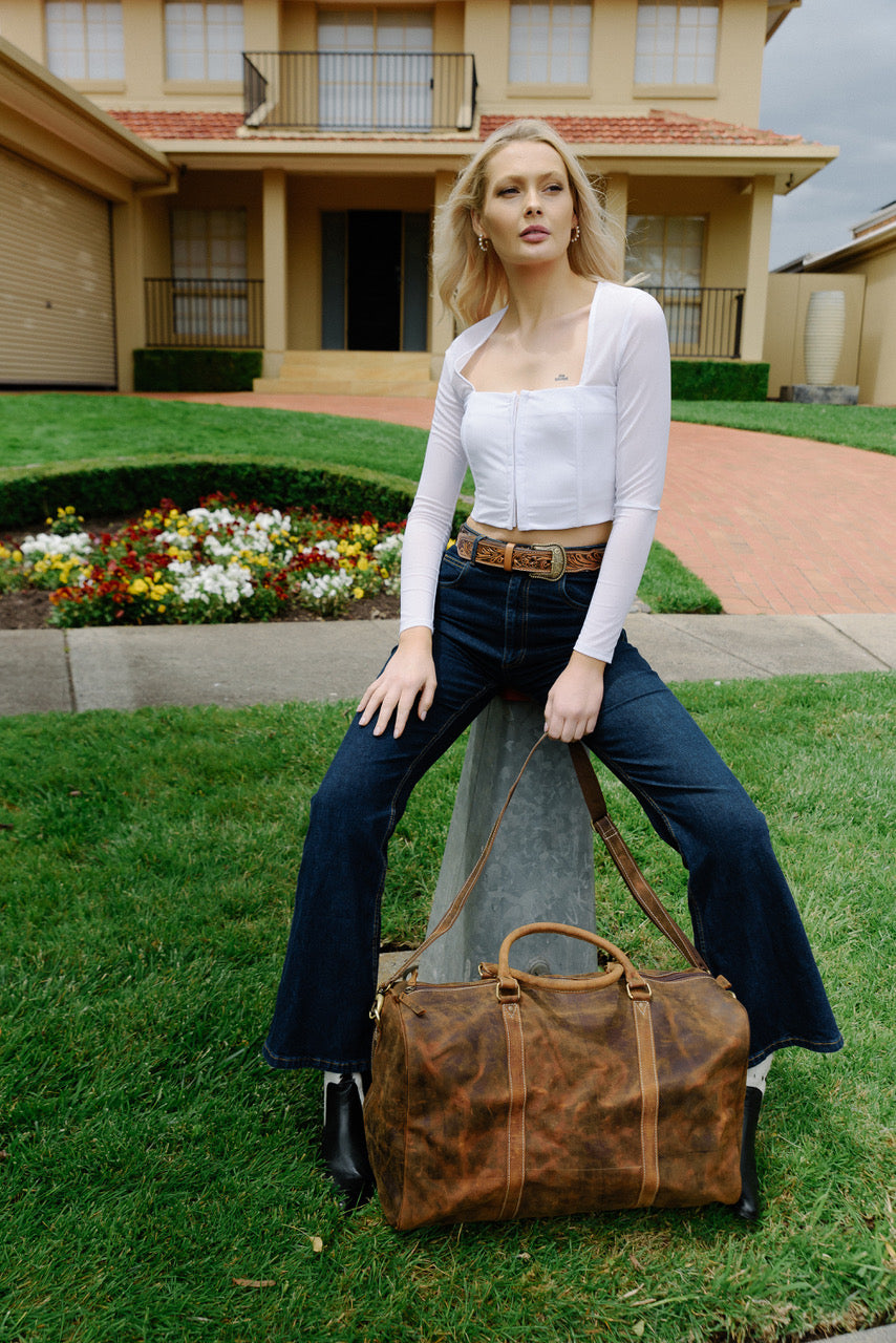 The Wayfarer | Antique Leather Travel Bag