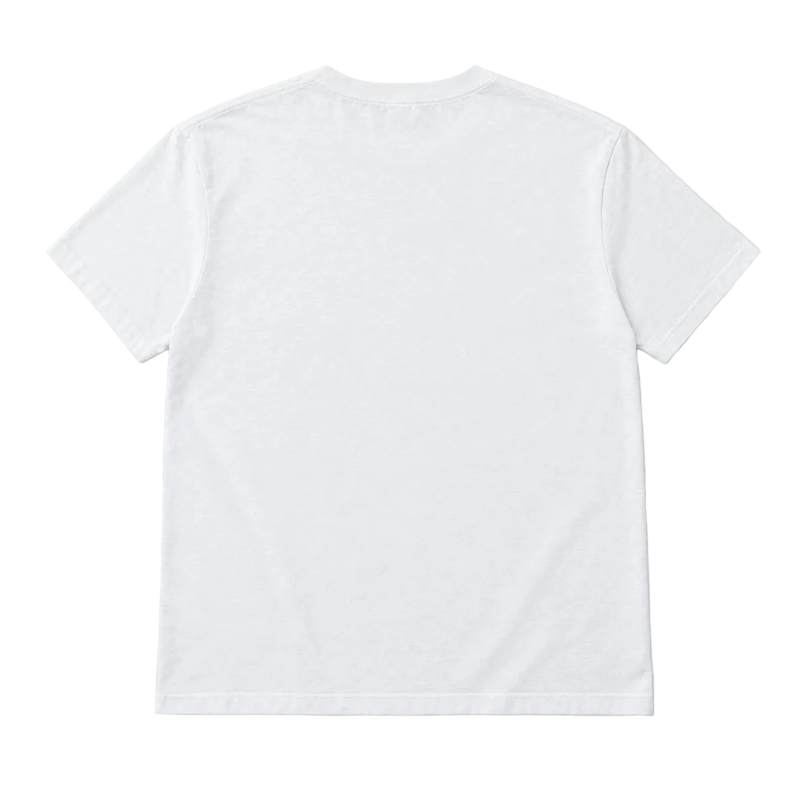 BB4x4 white unisex t-shirt, back (designs print here)