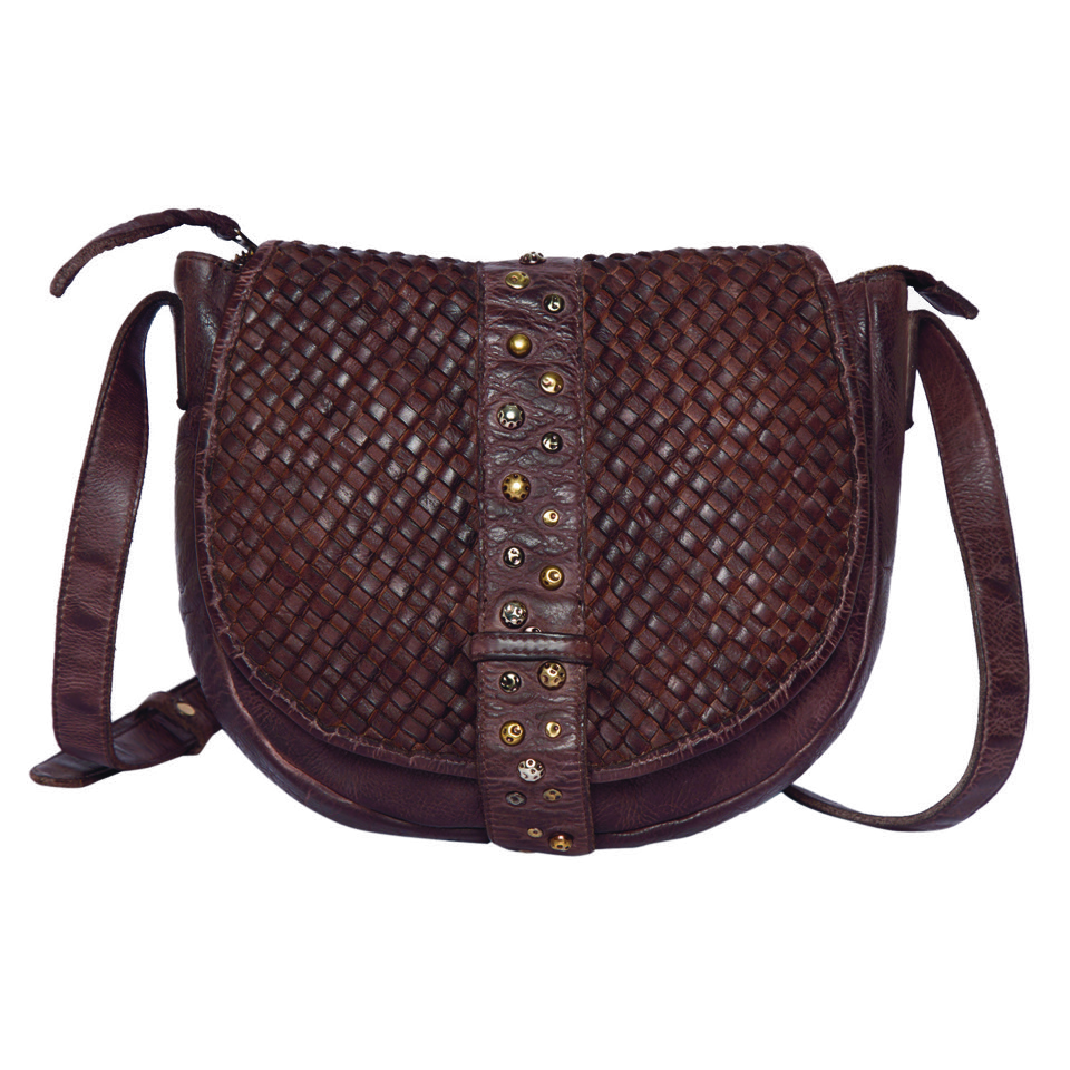 The Tralee | Woven Washed Leather Flap Sling
