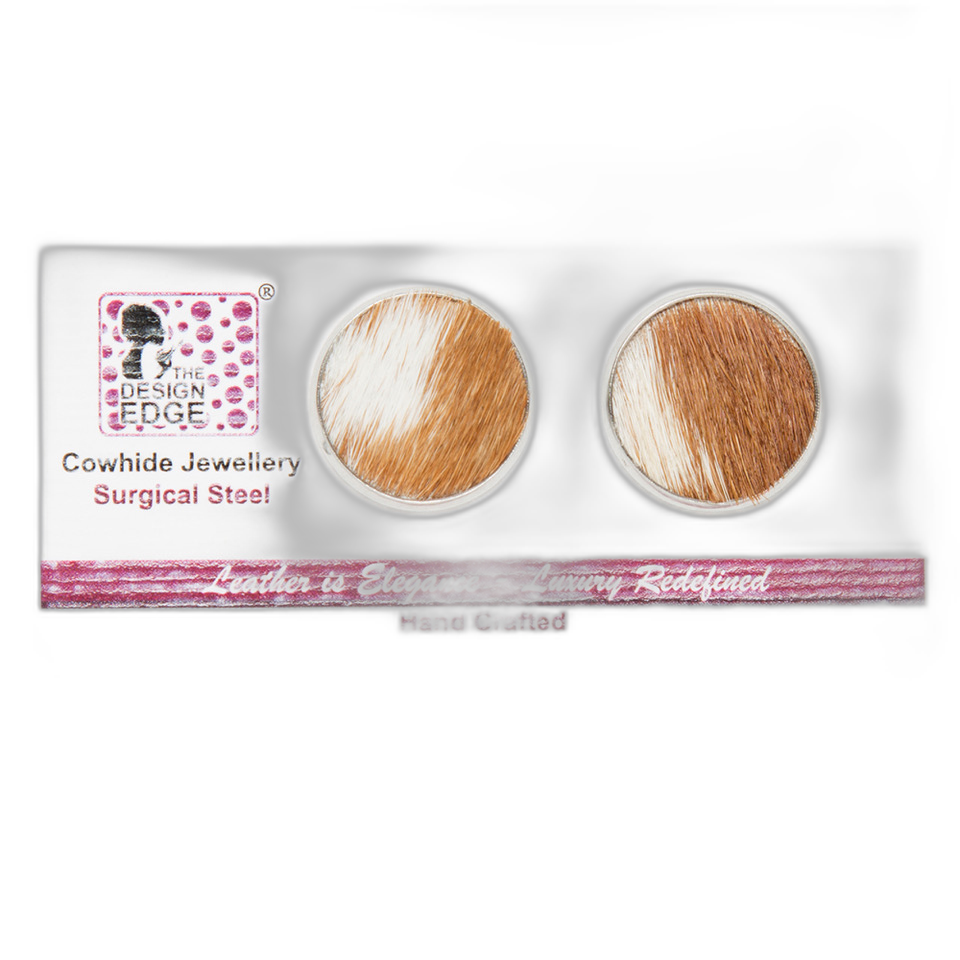 The Nairobi | 16mm Cowhide Stud Earrings