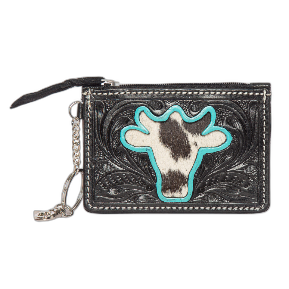 Tooled Cowhide Card & Coin Purse | CA13
